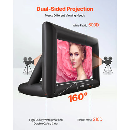 Inflatable Projector Screen with 120W Air Blower
