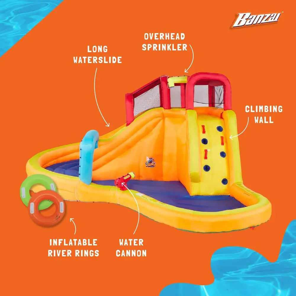 Lazy River Inflatable Water Park with Waterslide,