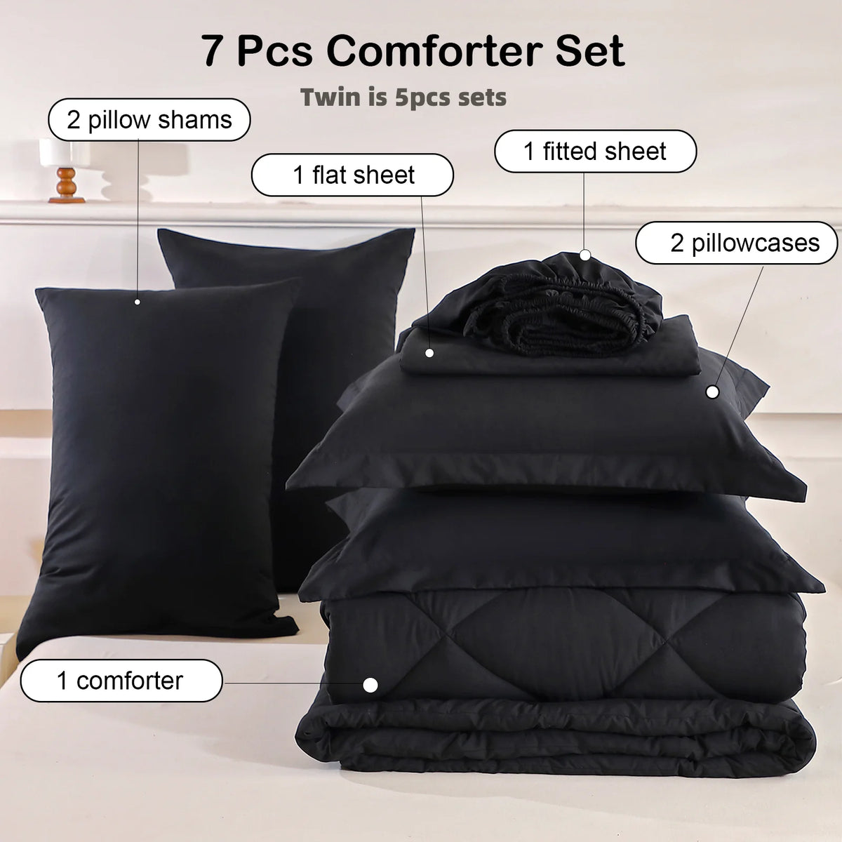 5pcs/7pcs Bedding Sets Home Decor Comforter