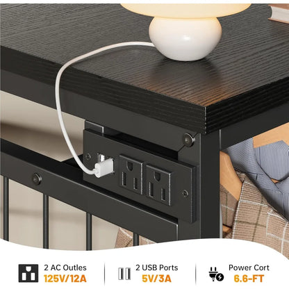 Bedroom Dresser with Hanging Rack