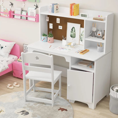Kids Wooden Desk and Chair Set