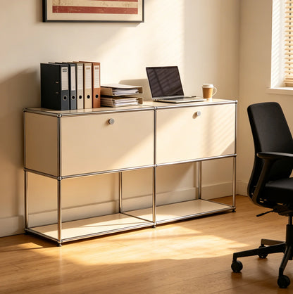 File Cabinet with Stainless Steel Frame