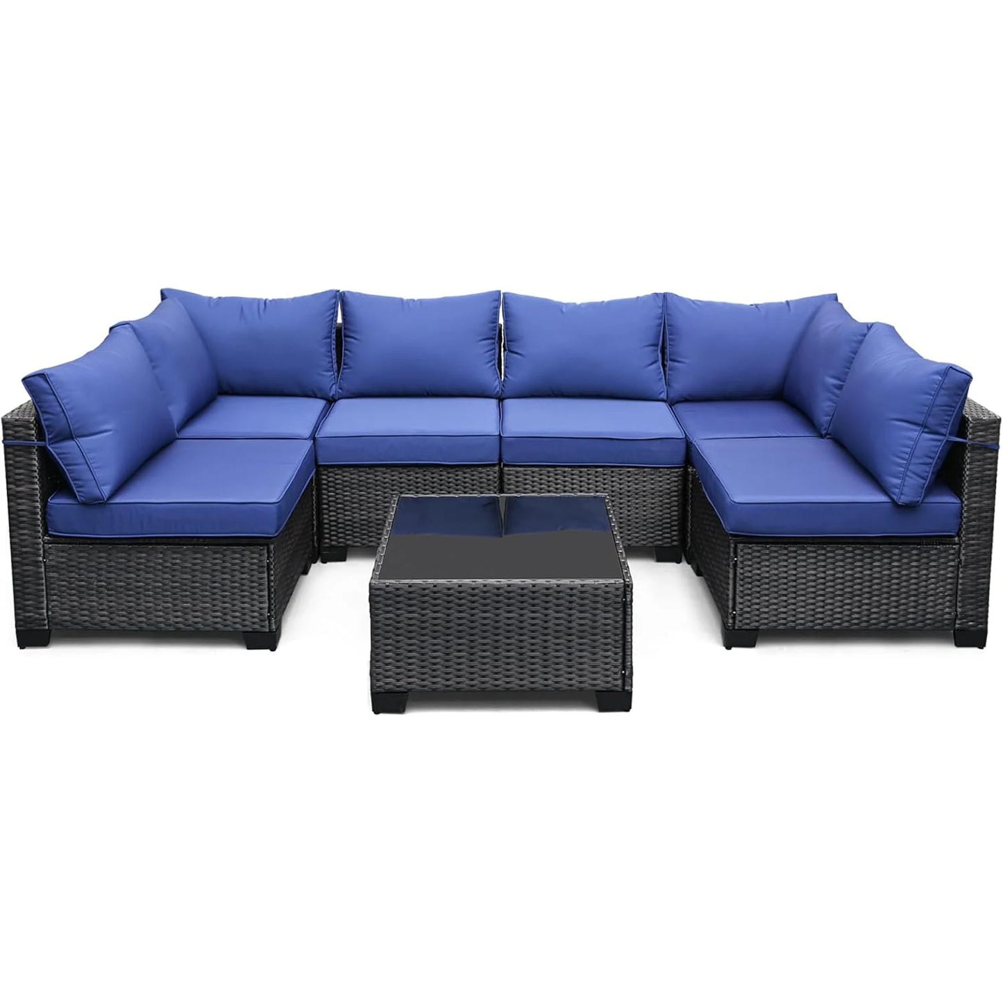 7-Piece Modular Outdoor Wicker Set