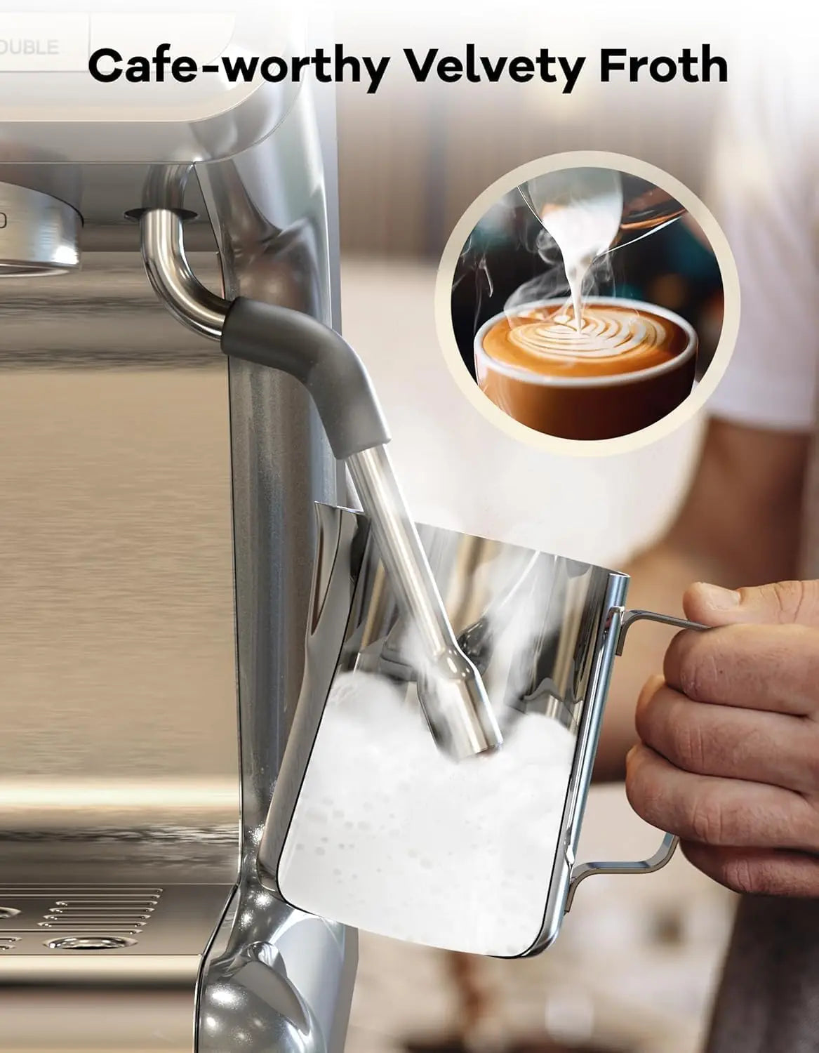 Semi Automatic Espresso Coffee Machine with Grinder