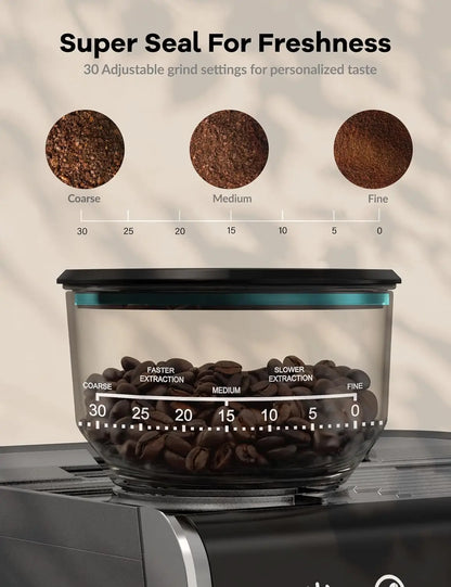 Semi Automatic Espresso Coffee Machine with Grinder