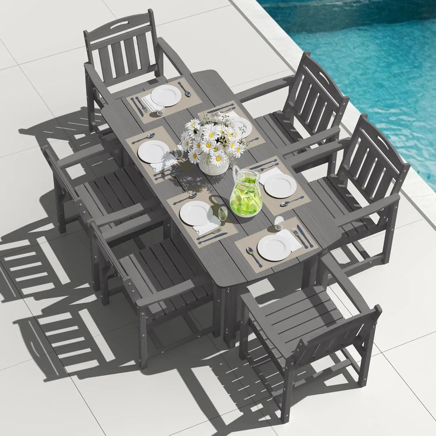 All-Weather 7-Piece Table and 6 Chairs