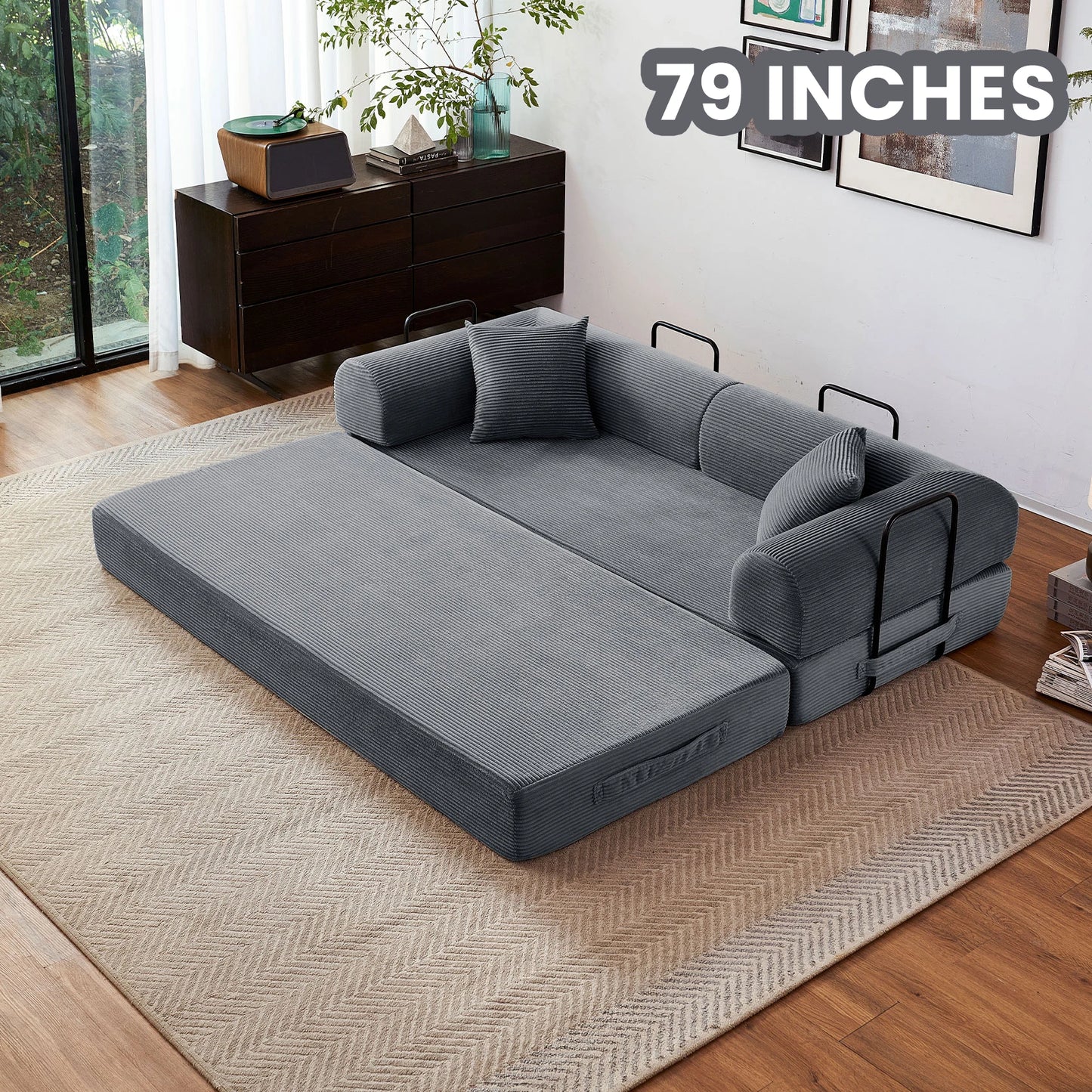 Boneless Convertible Futon Sleeper Sofa