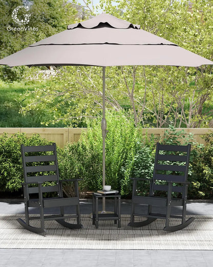 Set-of-2 HDPE Outdoor-Rocking-Chairs