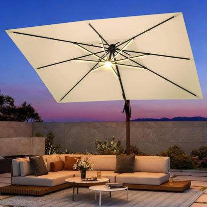 9 X 12 FT Umbrella with Led Lights and Base