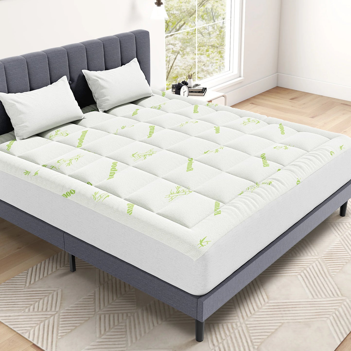 Ultra Soft Bamboo Viscose Mattress Topper Pillow
