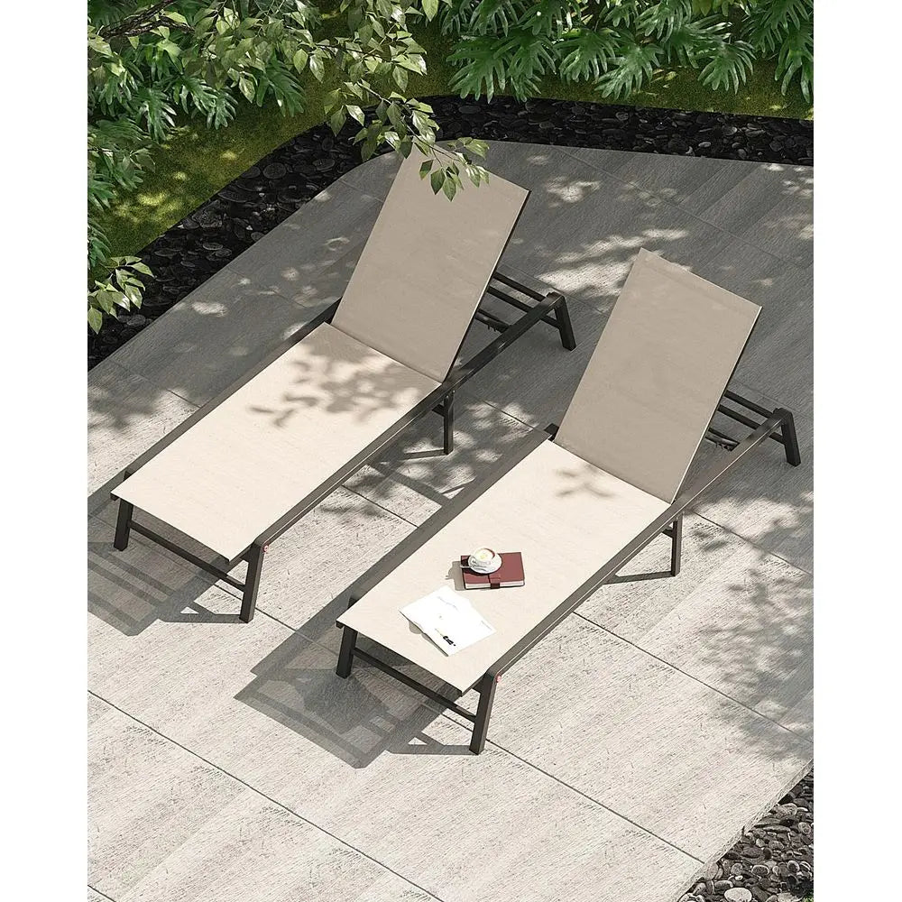 5 Position Aluminum Pool Lounge Chairs