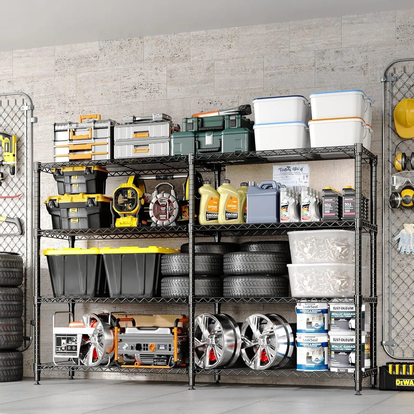 Heavy Duty Metal Shelving Unit 4-Tier Shelves