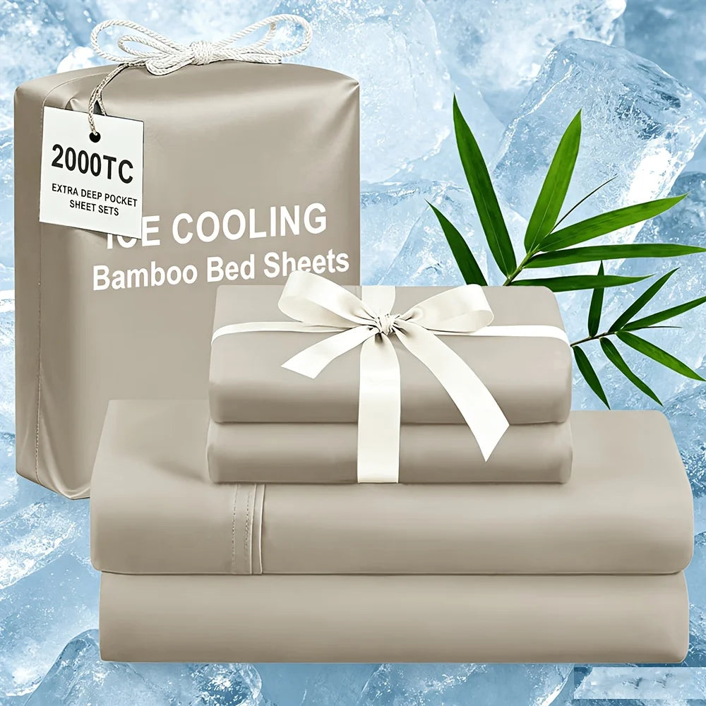Extra Deep Bamboo Cooling Wrinkle Free Bedding