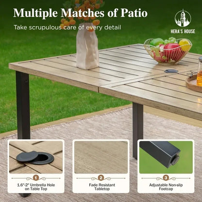 7 Piece Patio Table and Chairs for 6