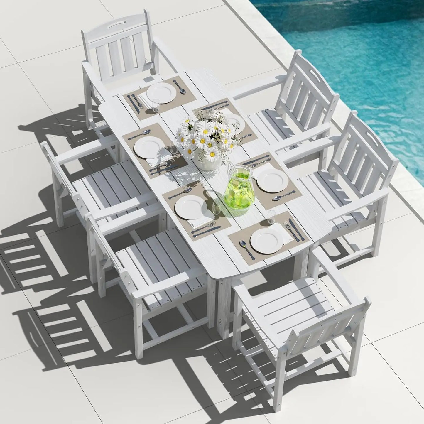 All-Weather 7-Piece Table and 6 Chairs