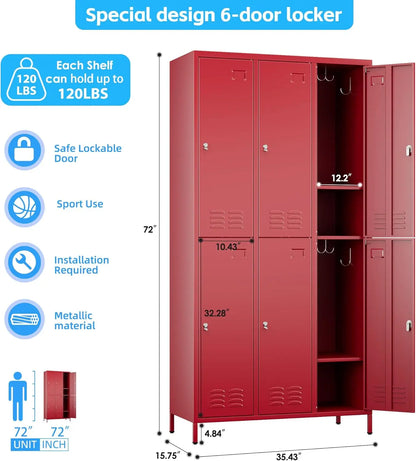 6 Doors Metal Storage Locker