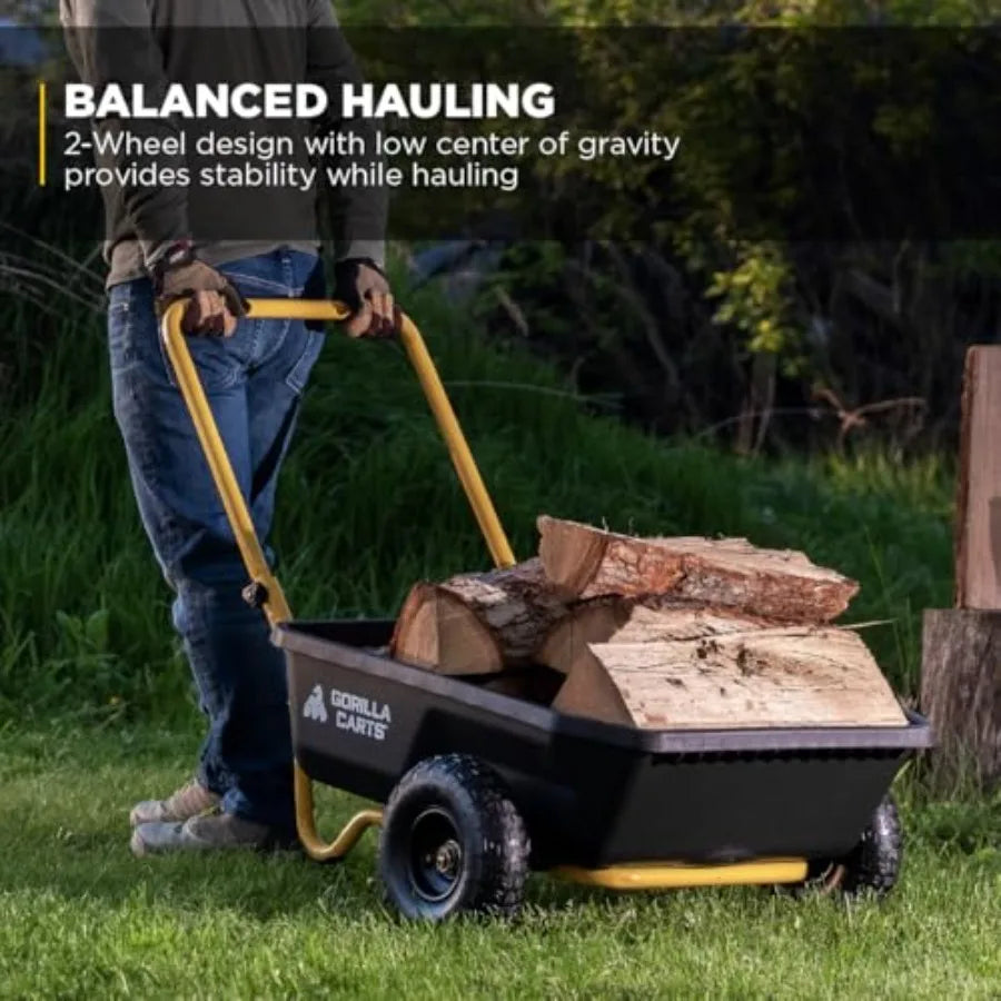 Heavy-Duty Dump Cart with Quick-Release Dumping