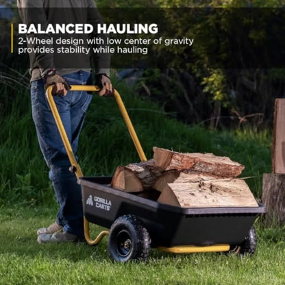 Heavy-Duty Dump Cart with Quick-Release Dumping