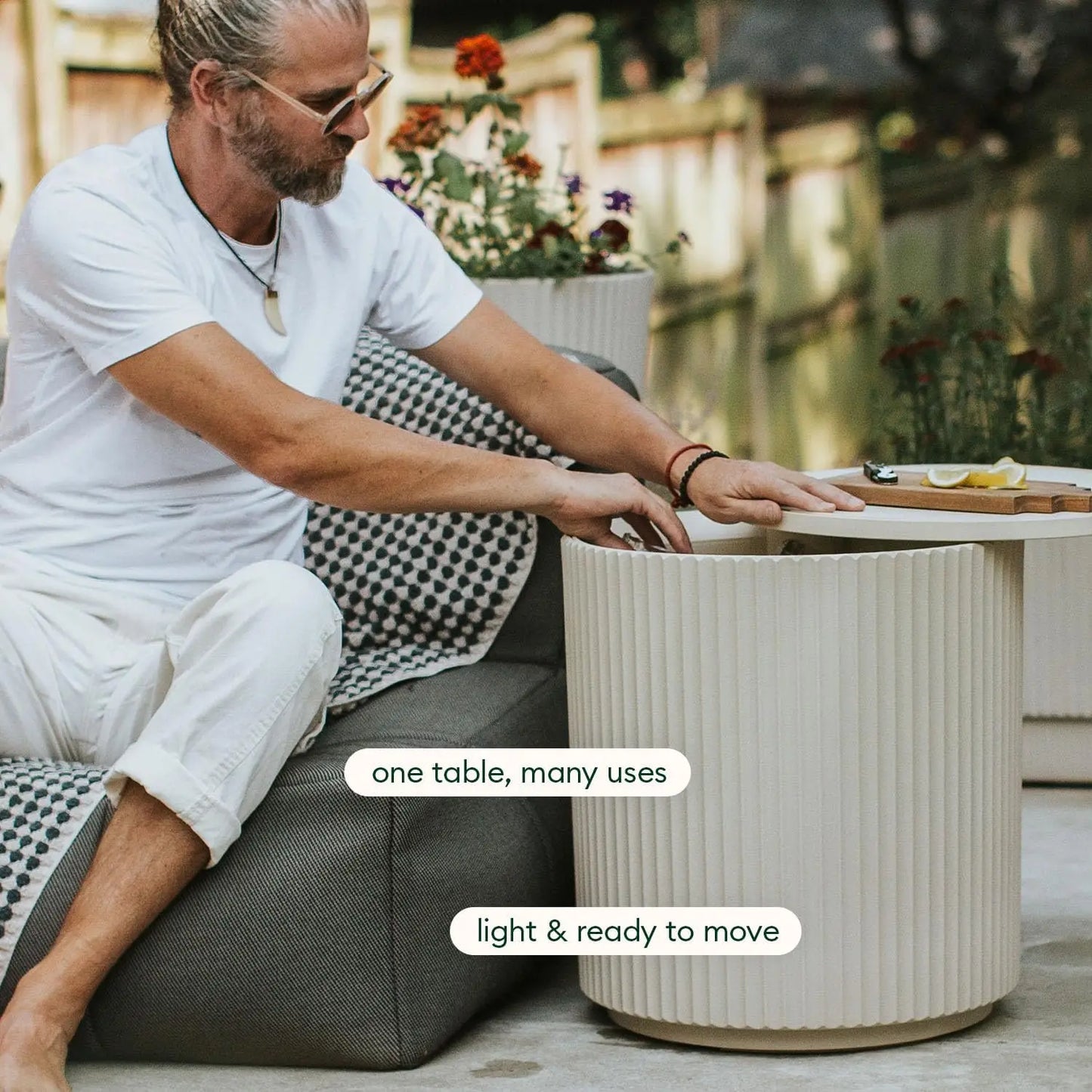 Outdoor Cooler Side Table