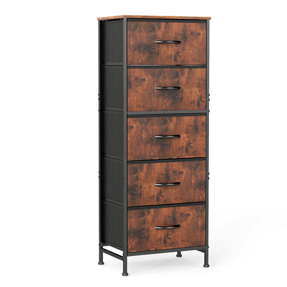 Dresser For Bedroom With 5 Fabric Drawers
