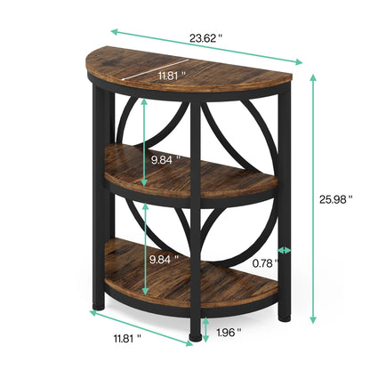 Half Round End Table for Living Room