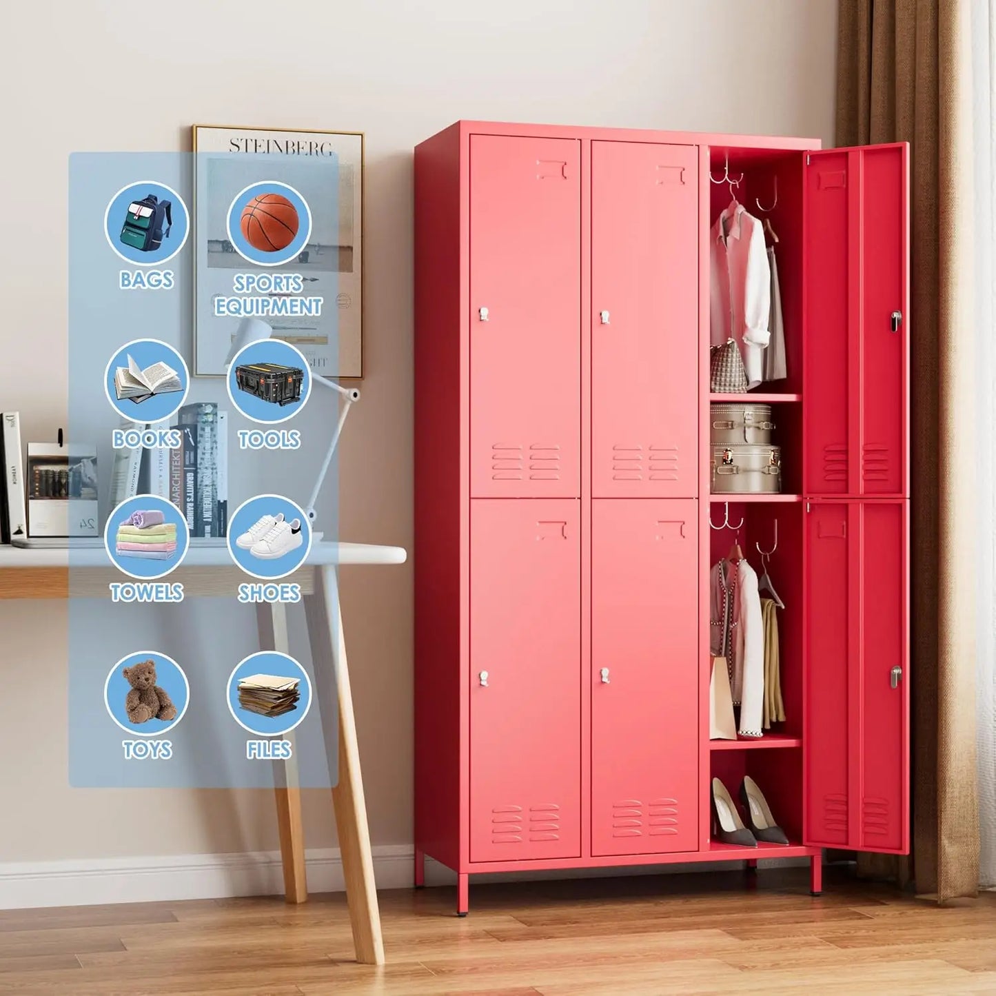 6 Doors Metal Storage Locker