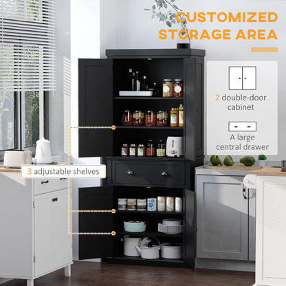 72.5" Kitchen Pantry with 4 Doors