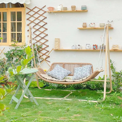 2 Seat Cloud Swing Chair with Stand