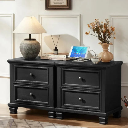 Rustic Vintage  End Table with Wood Legs
