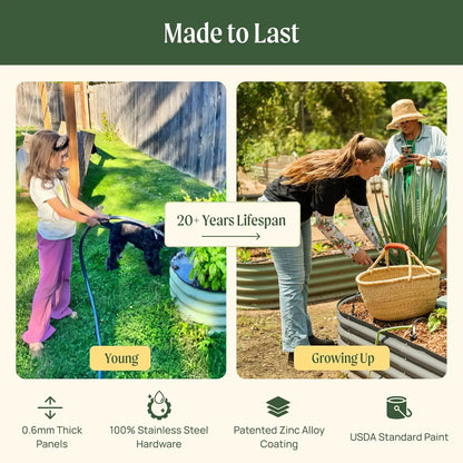 Modular Metal Raised Garden Bed Kit